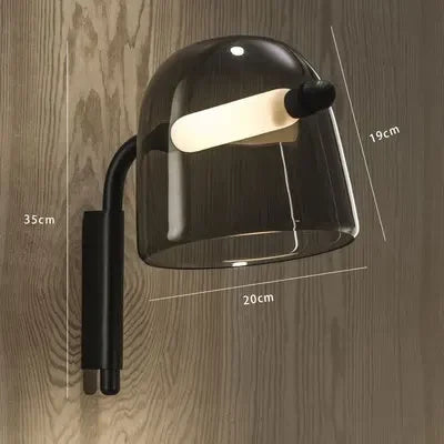 Afralia™ Nordic Glass Wall Lamp for Bedroom Study Aisle, Minimalist Design, Decorative Lighting