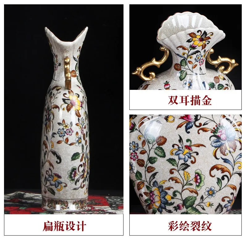 Afralia™ European Style Ceramic Vase Ornaments for Elegant Home Decor
