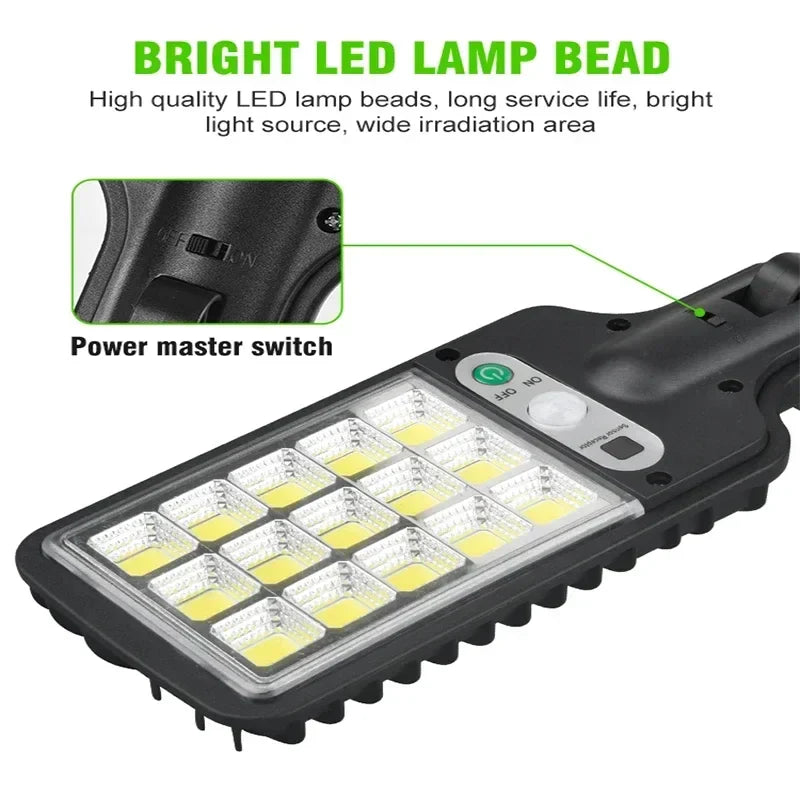 Afralia™ Solar Street Lights: 3 Light Modes Motion Sensor Security Lighting