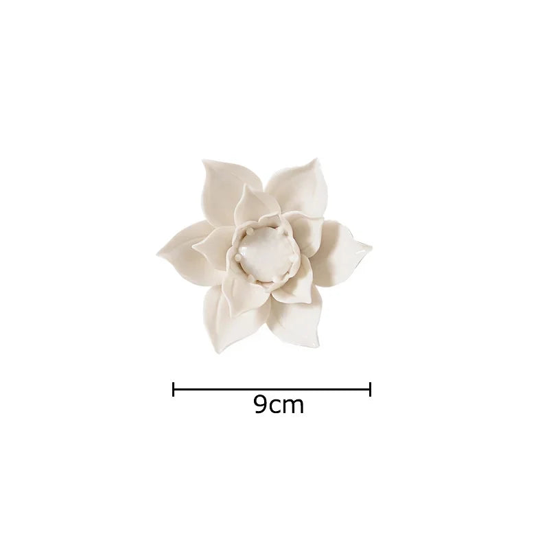 Afralia™ Elegant Porcelain Peony Flower Wall Ornaments