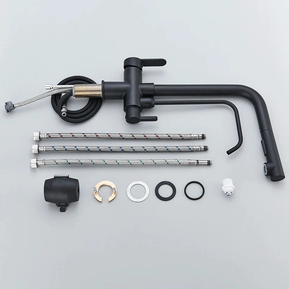 Afralia™ Dual Handle Waterfilter Kitchen Faucet for Rotation Water Purification.