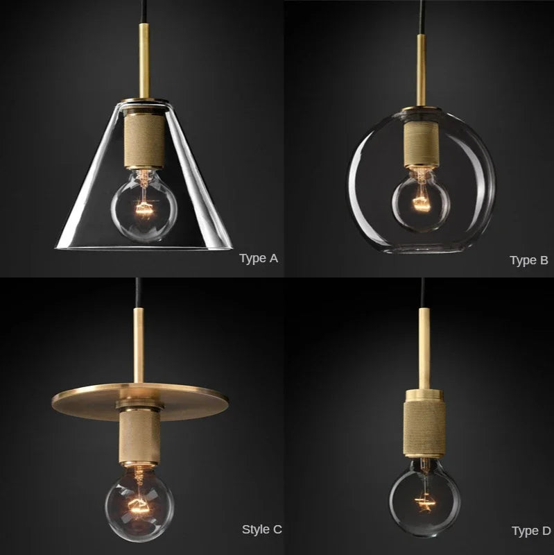 Afralia™ Gold LED Pendant Light – Luxury Nordic Retro Design