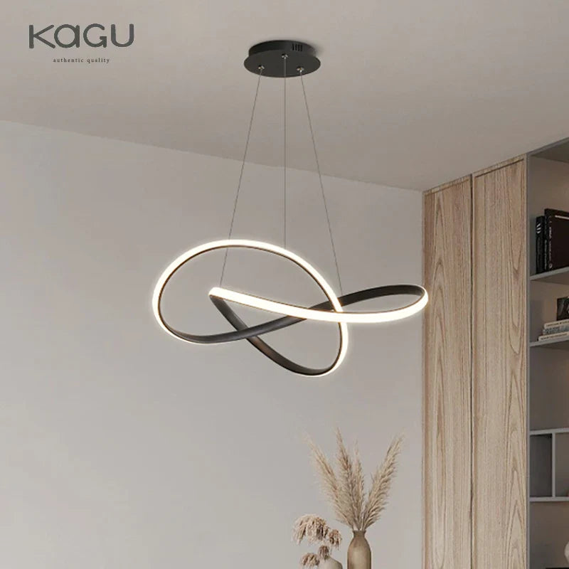 Afralia™ LED Chandelier Light: Modern Aluminum Acrylic Pendant for Dining Room & Restaurant