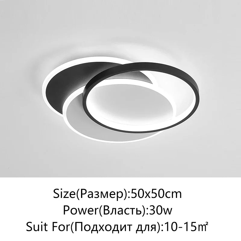 Afralia™ LED Chandelier: Black White Modern Lighting for Living Study Room Luminaire