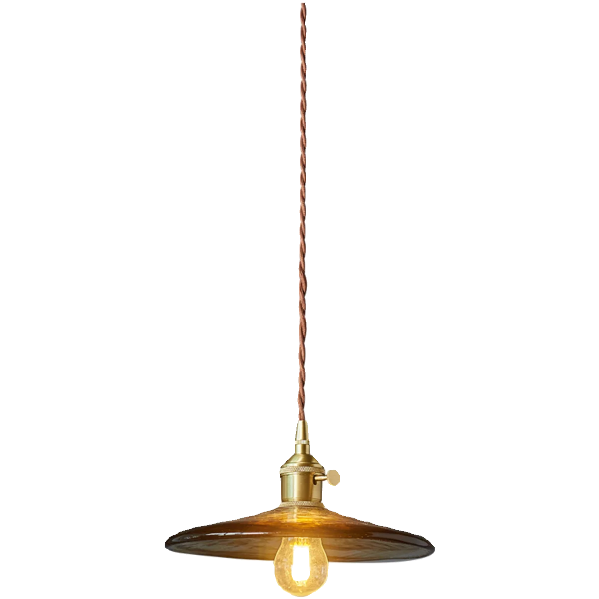 Afralia™ LED Amber Glass Pendant Lamp - American Vintage Style for Home Decor