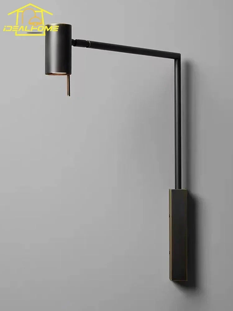 Afralia™ Modern Copper LED Wall Lamp for Living Room, Bedroom, Study - Industrial Design
