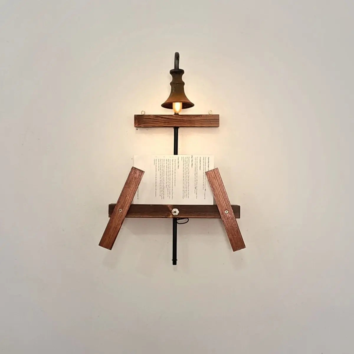 Afralia™ Vintage Wood Wall Lights & Calendar Hangers for Home Decor
