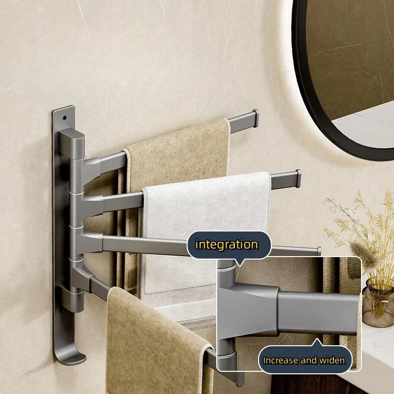 Afralia™ Wall-Mounted Folding Towel & Laundry Rack Organizer