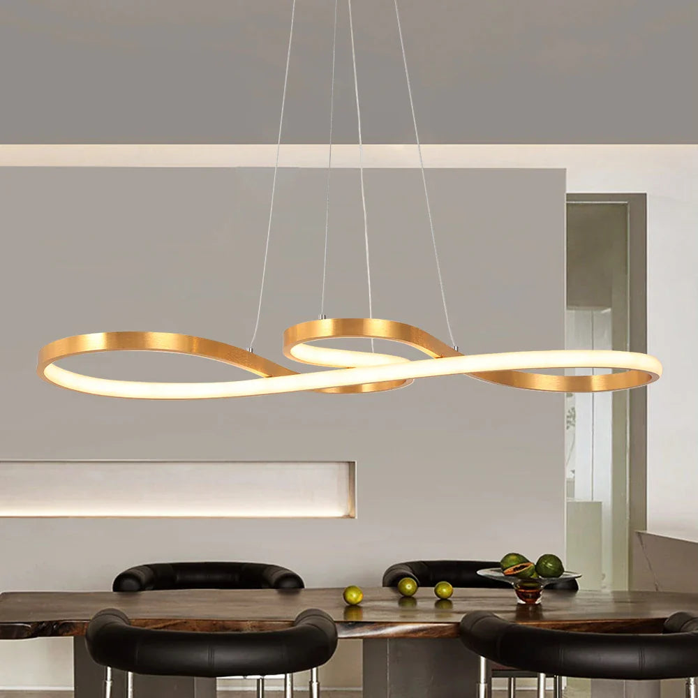 Afralia™ Acrylic Chandelier LED Ceiling Light Minimalist Design for Dining Room