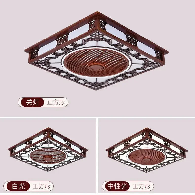 Afralia™ Integrated Invisible Ceiling Fan Lamp Chandelier for Living Room, Dining Room, Bedroom
