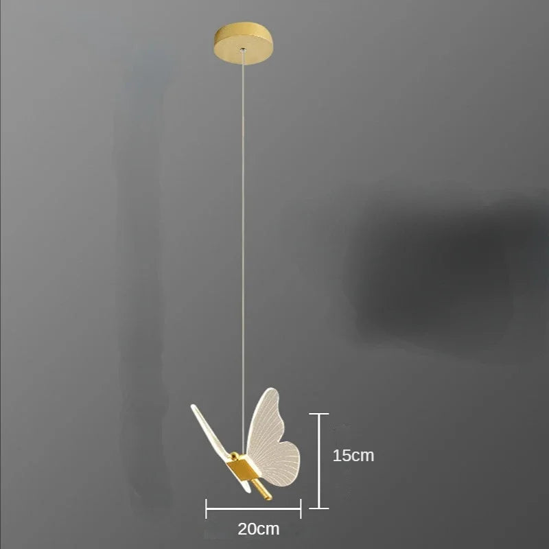 Afralia™ Butterfly LED Pendant Light for Bedroom and Living Room Decor