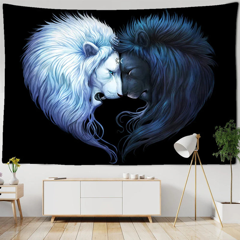 Afralia™ Boho Wildlife Tapestry Wall Hanging Psychedelic Home Decor