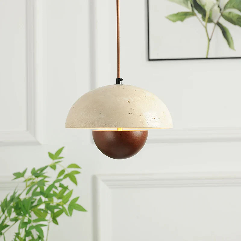 Afralia™ Wabi Sabi Cement LED Pendant Lamps: Minimalist Nordic Hanging Light for Bedroom, Living, Dining Room