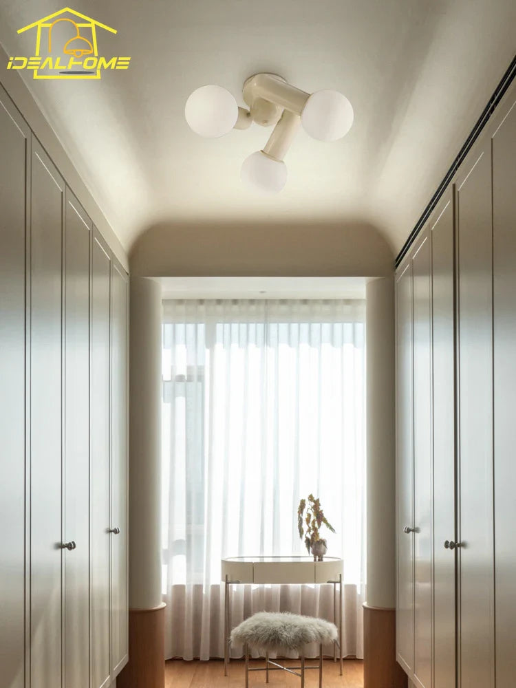 Afralia™ Cream Wind LED Ceiling Light - Modern, Warm, Simple Home Decor