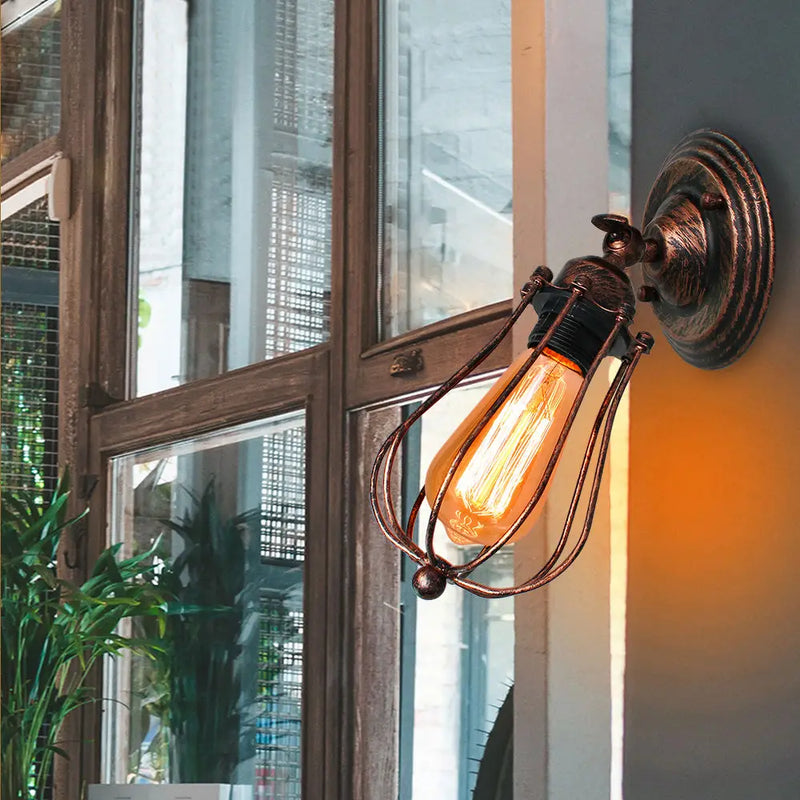 Afralia™ Vintage Industrial Wall Sconce for Home, Restaurant, Bar, Hotel