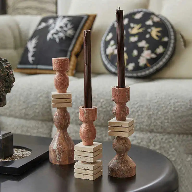 Afralia™ Marble Candle Holder: Elegant Wedding & Home Decor