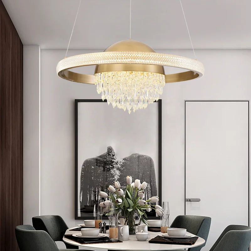 Afralia™ Crystal Copper Pendant Lights: Elegant Nordic Design for Luxury Dining and Bedroom Décor