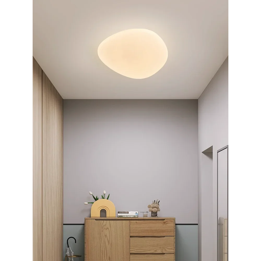 Afralia™ Nordic White Acrylic Pebble Ceiling Light for Modern Minimalist Spaces