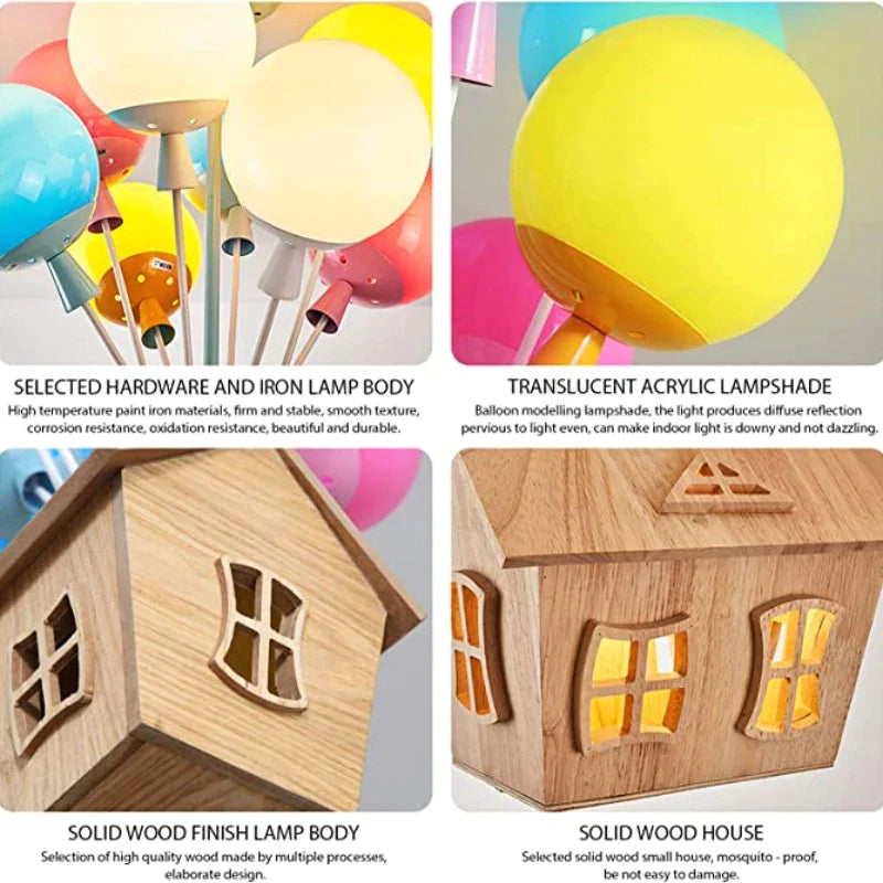 Afralia™ Modern Glass Balloon Ceiling Light for Children's Room LED Decoration