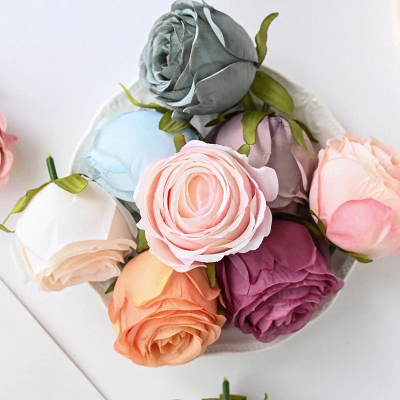 Afralia™ Silk Rose Head, Set of 50 for Christmas & Wedding Decor