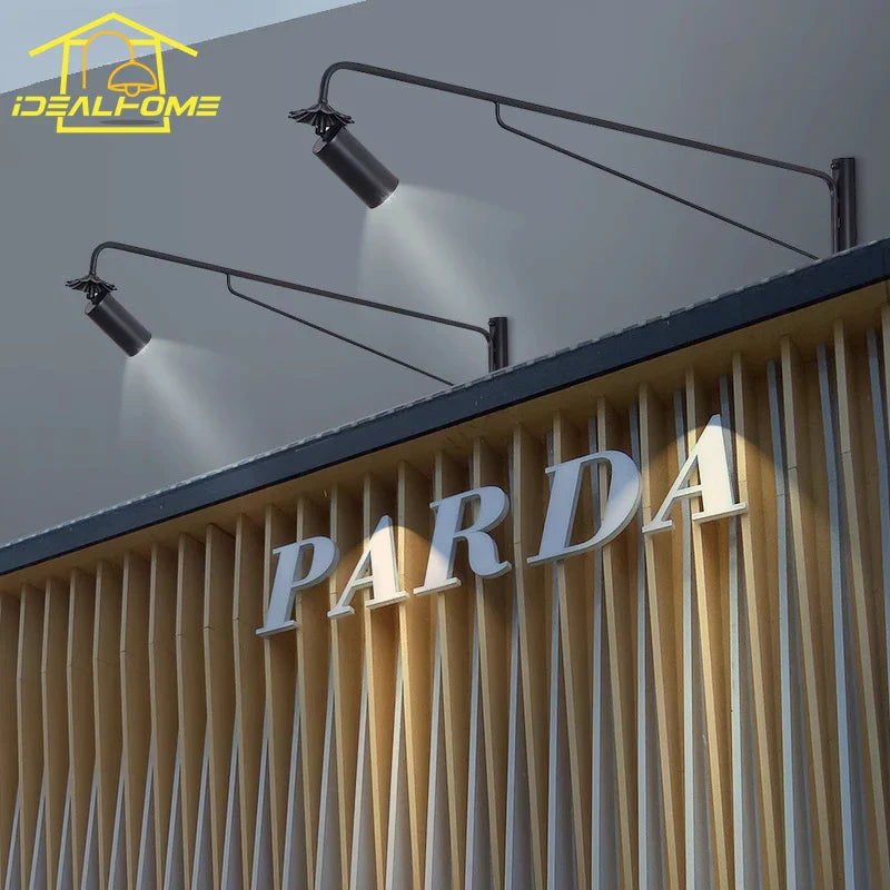 Afralia™ Swing Arm Wall Lamp LED E27 Waterproof Iron Art Garden Balcony Wall Mounted