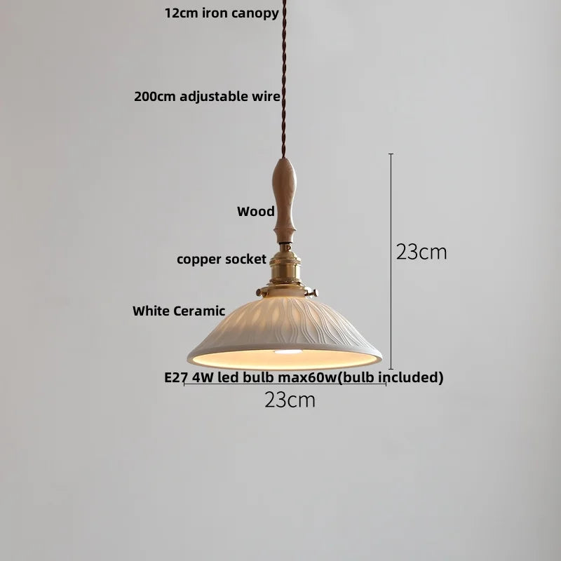 Afralia™ Wood Ash LED Pendant Light - Adjustable Nordic Modern Hanging Lamp