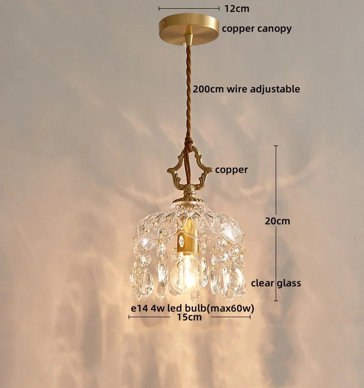 Afralia™ Crystal Glass LED Wall Sconce - Luxury French Stair Light for Home Decor