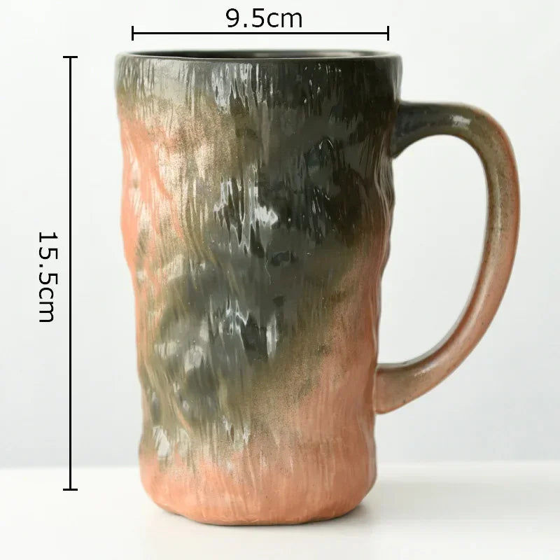 Afralia™ Ceramic Coloured Mug Set 620ml - Tea Cup, Coffee Mug, Milk Cup