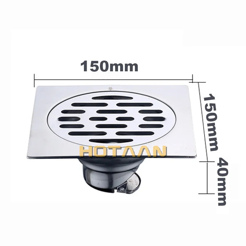 Afralia™ Stainless Steel Floor Drain for Bathroom Toilet Kitchen Balcony - Odor Prevention