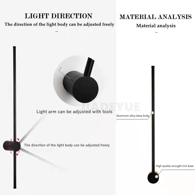 Afralia™ Rotating LED Wall Light for Home, Bedroom, Living Room, Stairs, Sofa Background