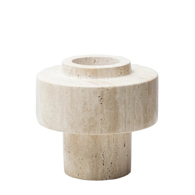 Afralia™ Natural Stone Vase Home Decor Living Room Bedroom Hotel Dining Table Flower Planter