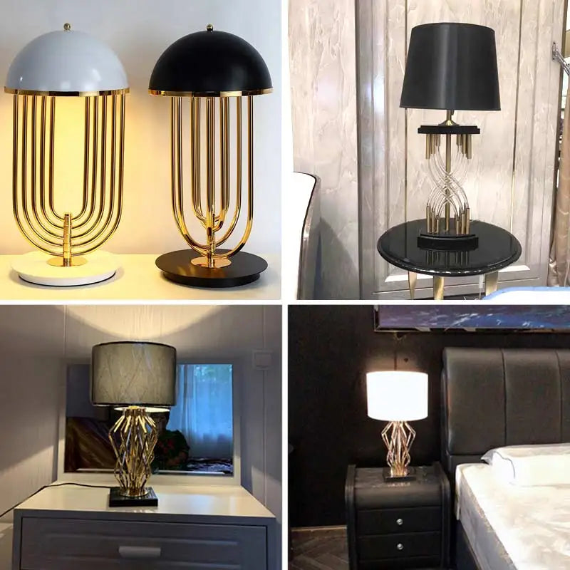 Afralia™ Nordic Fabric Table Lamp - Modern Home Desk Light Fixture