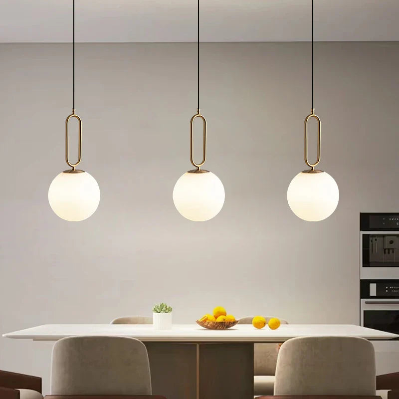 Afralia™ Nordic Glass Pendant Lights - Modern Brass Decor Lighting Fixture
