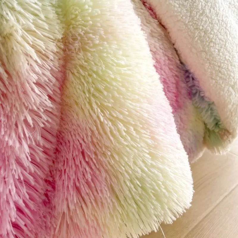Afralia™ Shaggy Mink Berber Fleece Patchwork Blanket - Cozy Vintage Style for Winter Warmth