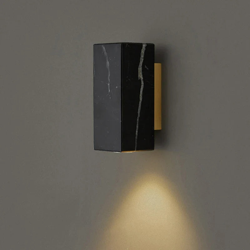 Afralia™ Marble Wall Sconce Lamp for Bedroom Living Room Home Decor