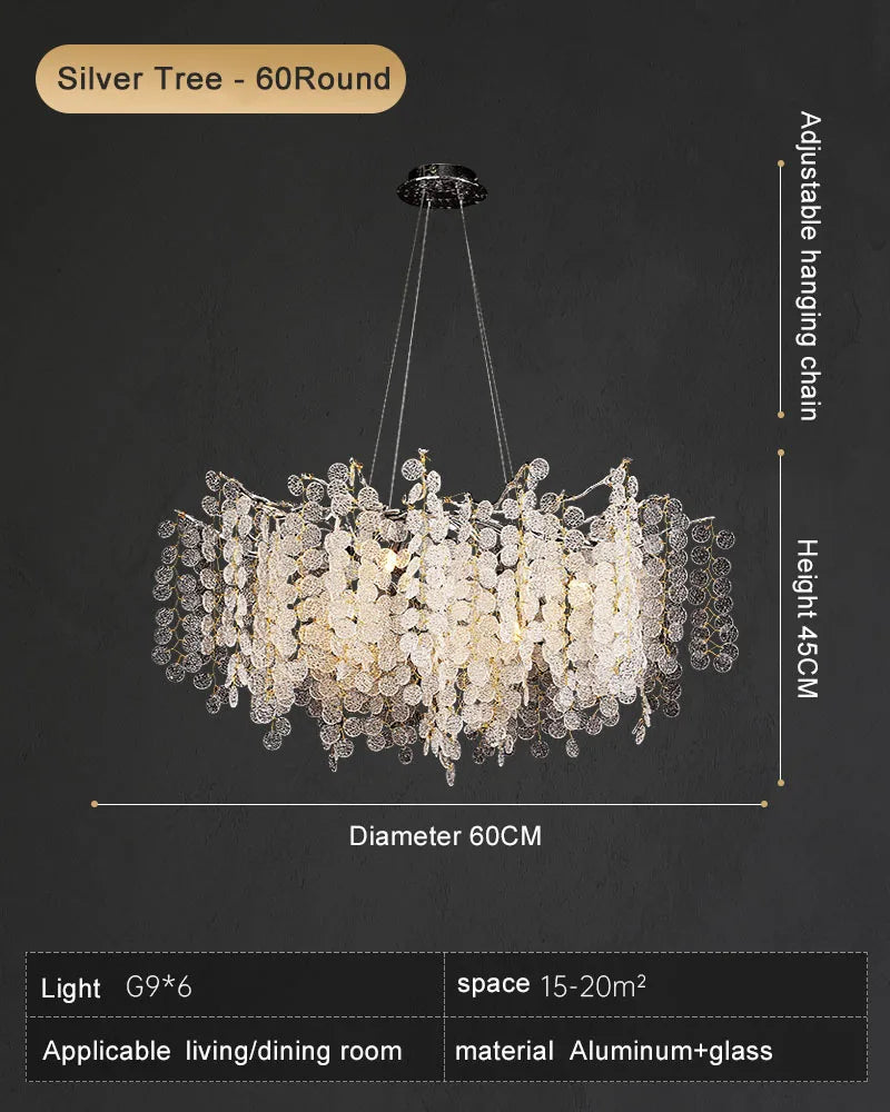 Afralia™ Luxury Crystal Branch Pendant Lamp for Dining Room, Hotel Lobby, and Living Room