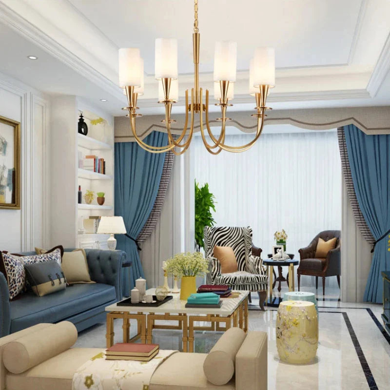 Afralia™ Copper Ceiling Chandelier for Living Room Kitchen Bedroom Lighting