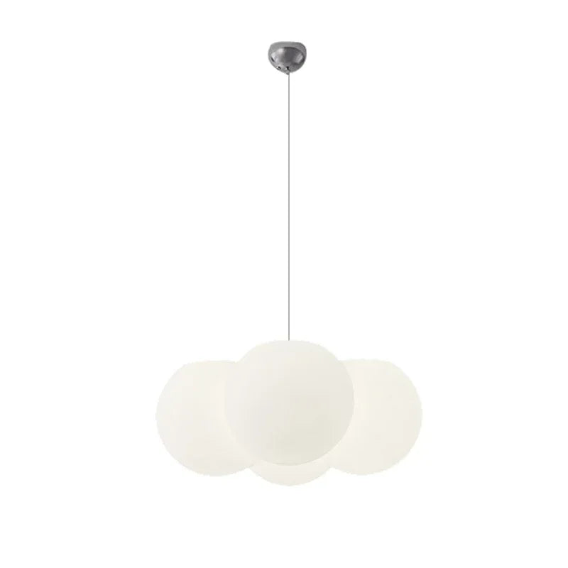 Afralia™ Glass Ball Milky White Chandelier for Home Decor Fixture