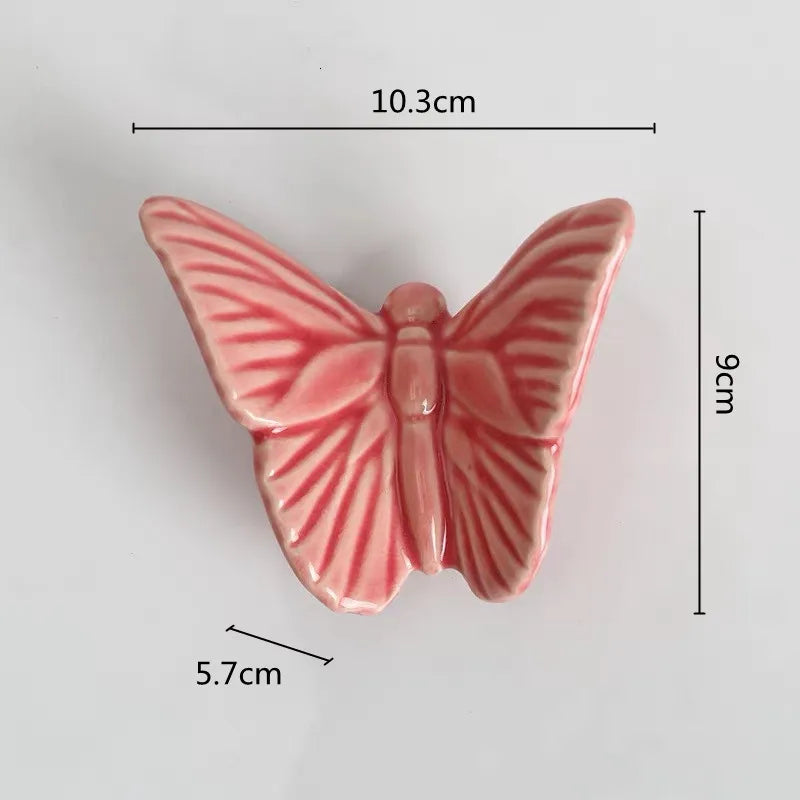 Afralia™ Ceramic Butterfly Wall Decor - 3D Papilionid Aesthetic Hanging Art