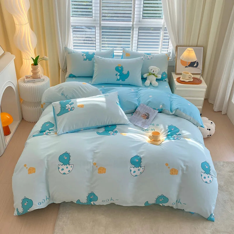 Afralia™ Cotton Single Duvet Cover - Skin Friendly Quilt Cover for Single King Bed