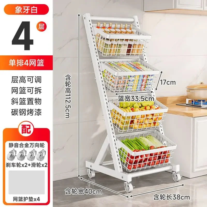Afralia™ Rotating Vegetable Storage Basket: Strong Load Capacity, Floor-to-Ceiling, Easy to Use