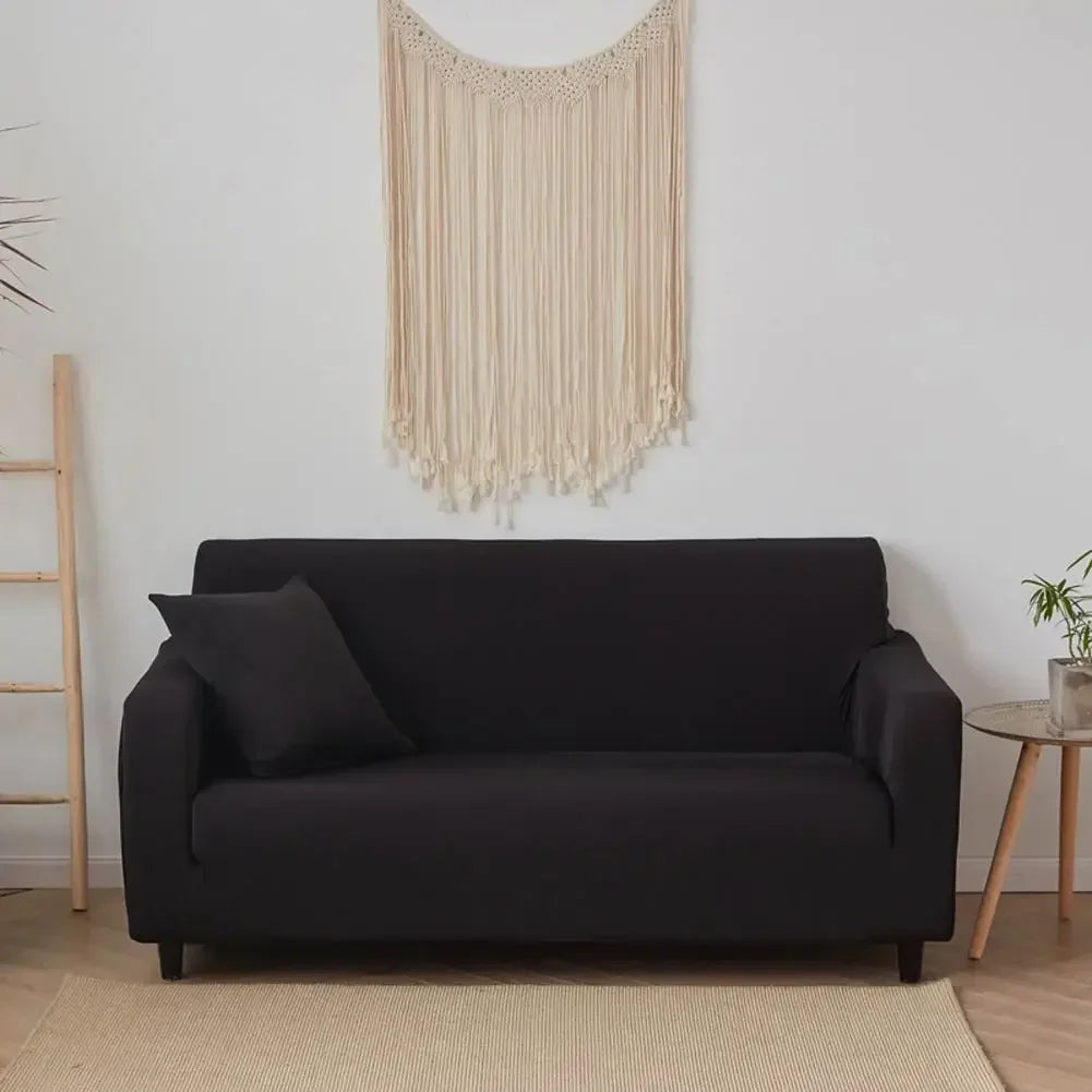 Afralia™ Solid Sofa Cover Slipcover Stretch for Chair, Loveseat, L-shaped Sectional