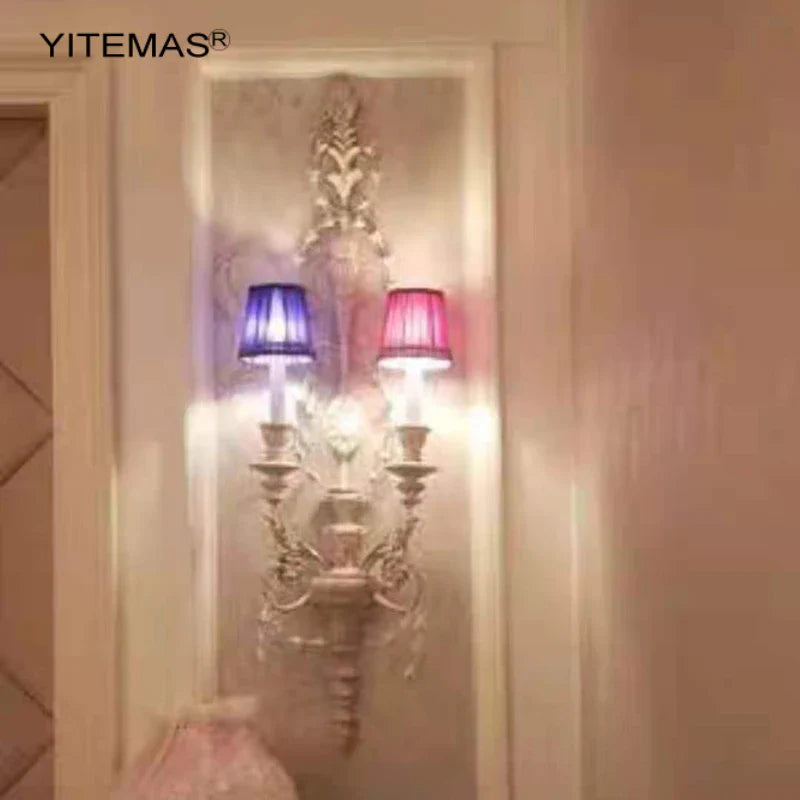 Afralia™ Vintage French White Wall Sconce for Living Room Bedroom Foyer Lighting