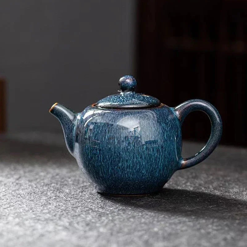 Afralia™ Starry Glaze Ceramic Teapot Set with Gaiwan and Yixing Teapots