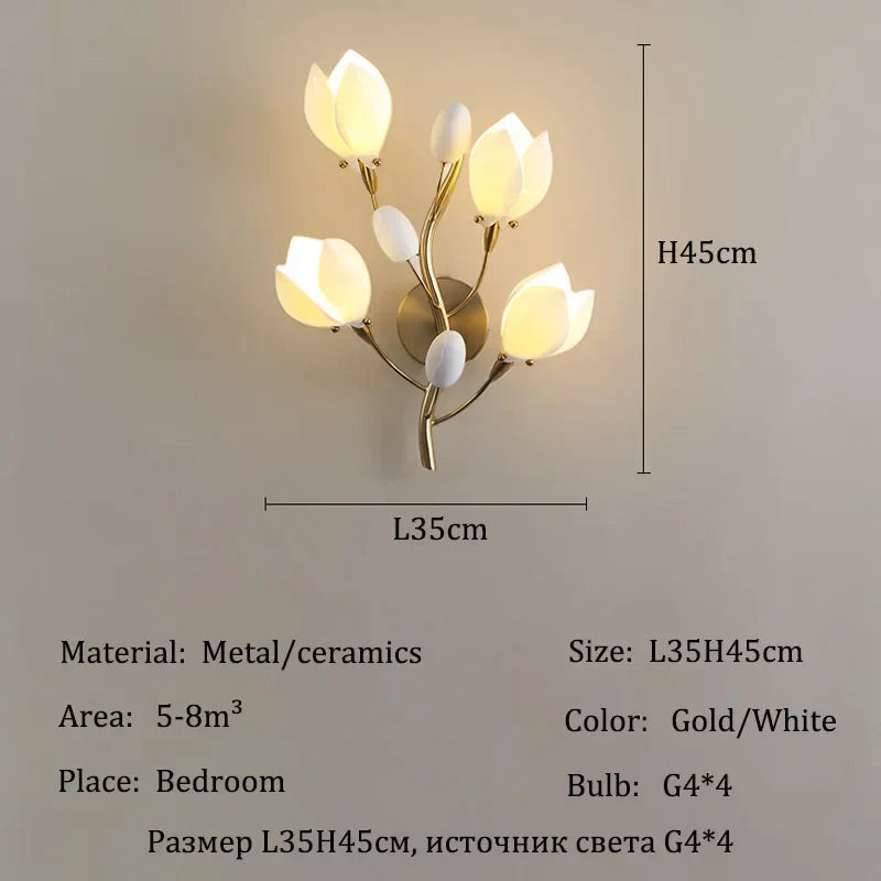 Afralia™ French Cream Ceramic Chandelier LED Pendant Light Fixture