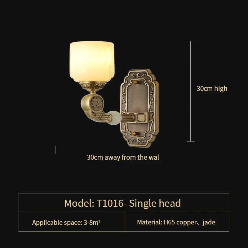 Afralia™ Jade Copper Chandelier: Luxury European Style for Living Room, Bedroom, Dining Room Lighting