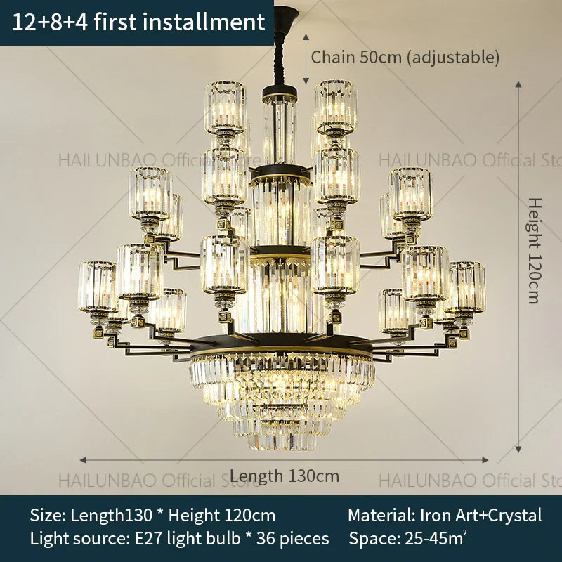 Afralia™ Crystal Chandelier Light: Luxury Living Room Dining Bedroom Airy Elegance