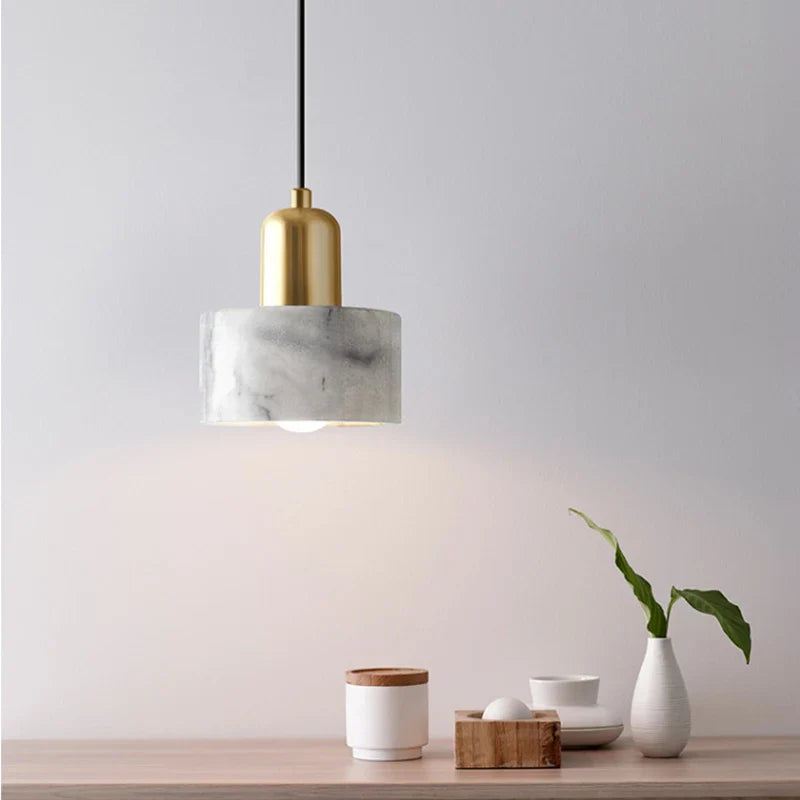 Nordic Marble Pendant Light Modern E27 LED Hanging Lamp for Room Decor, Afralia™