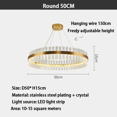 Afralia™ Crystal LED Ring Chandelier: Modern Home Lighting Fixture