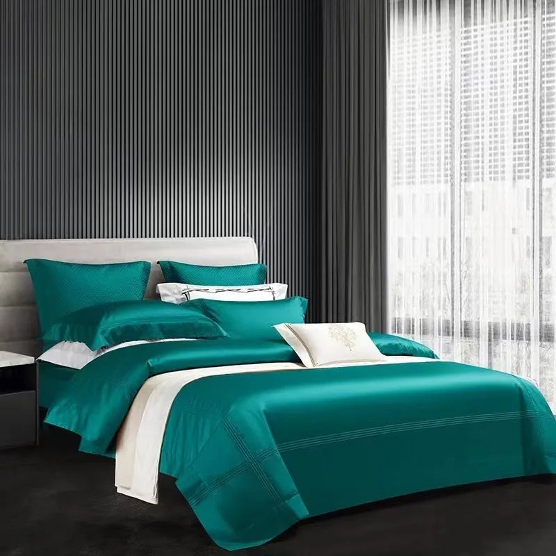 Afralia™ 1000TC Egyptian Cotton Luxury Hotel Bedding Set: Duvet Cover, Sheet Set, Pillowcases